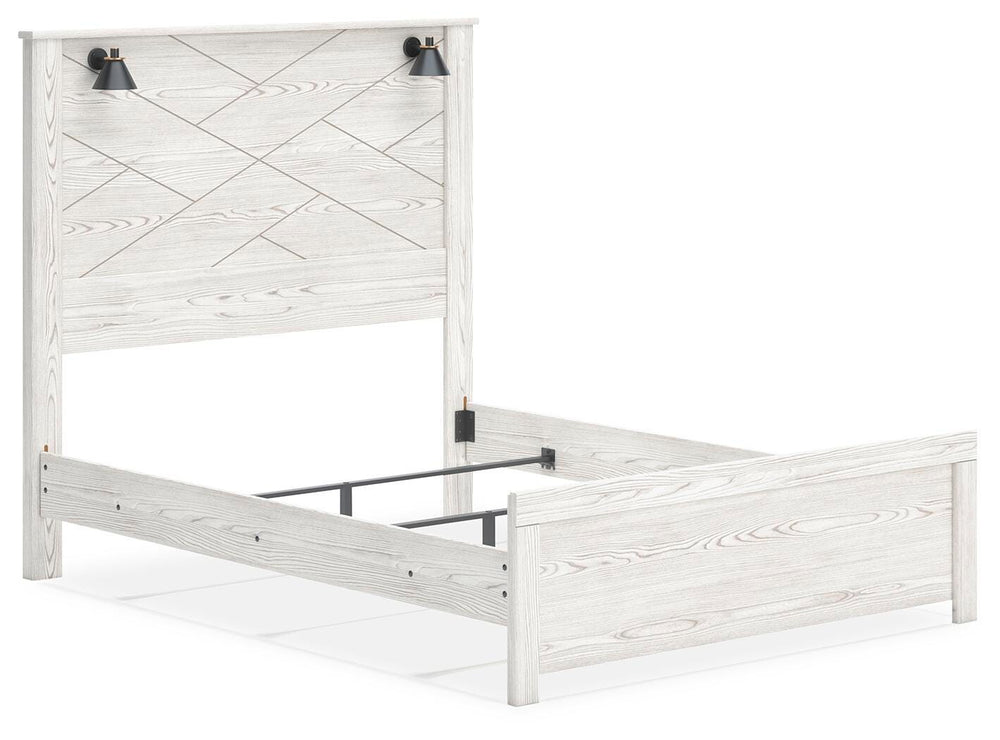 Gerridan Queen Panel Bed - White/Gray (2)