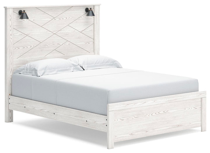 Gerridan Queen Panel Bed - White/Gray (1)