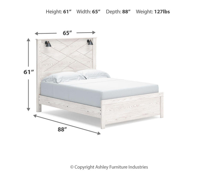 Gerridan Queen Panel Bed - White/Gray (8)