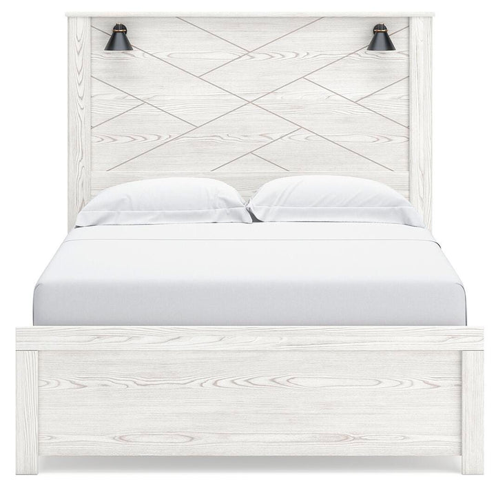Gerridan Queen Panel Bed - White/Gray (3)