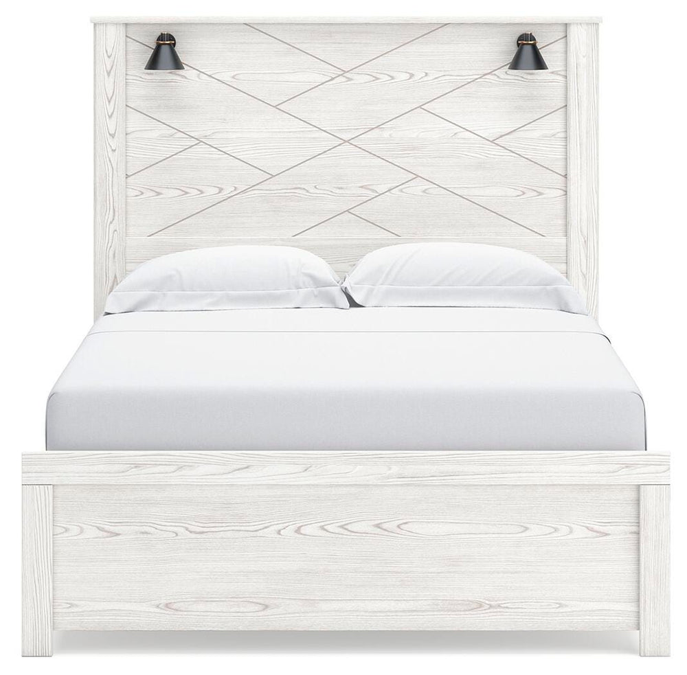 Gerridan Queen Panel Bed - White/Gray (3)