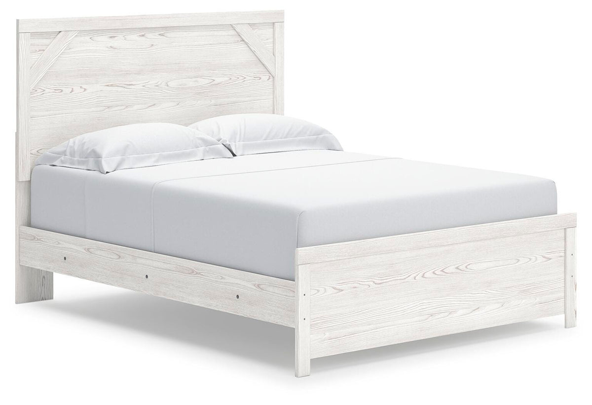 Gerridan Queen Panel Bed - White/Gray (1)