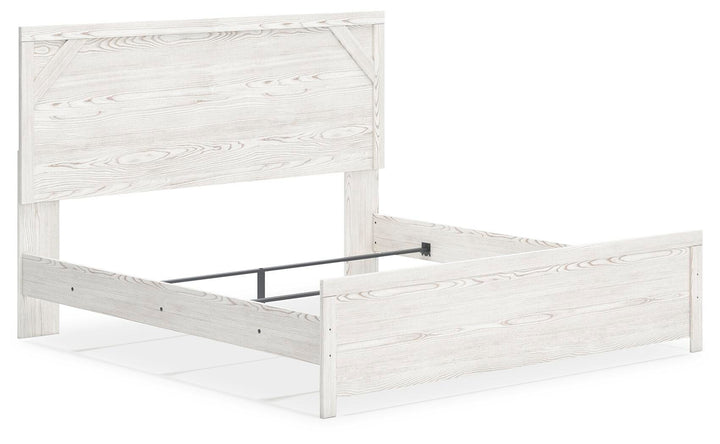 Gerridan King Panel Bed, Dresser and 2 Nightstands - White/Gray (10)