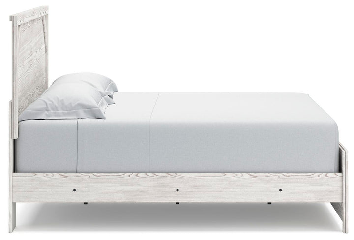 Gerridan King Panel Bed, Dresser, Mirror and 2 Nightstands - White/Gray (8)