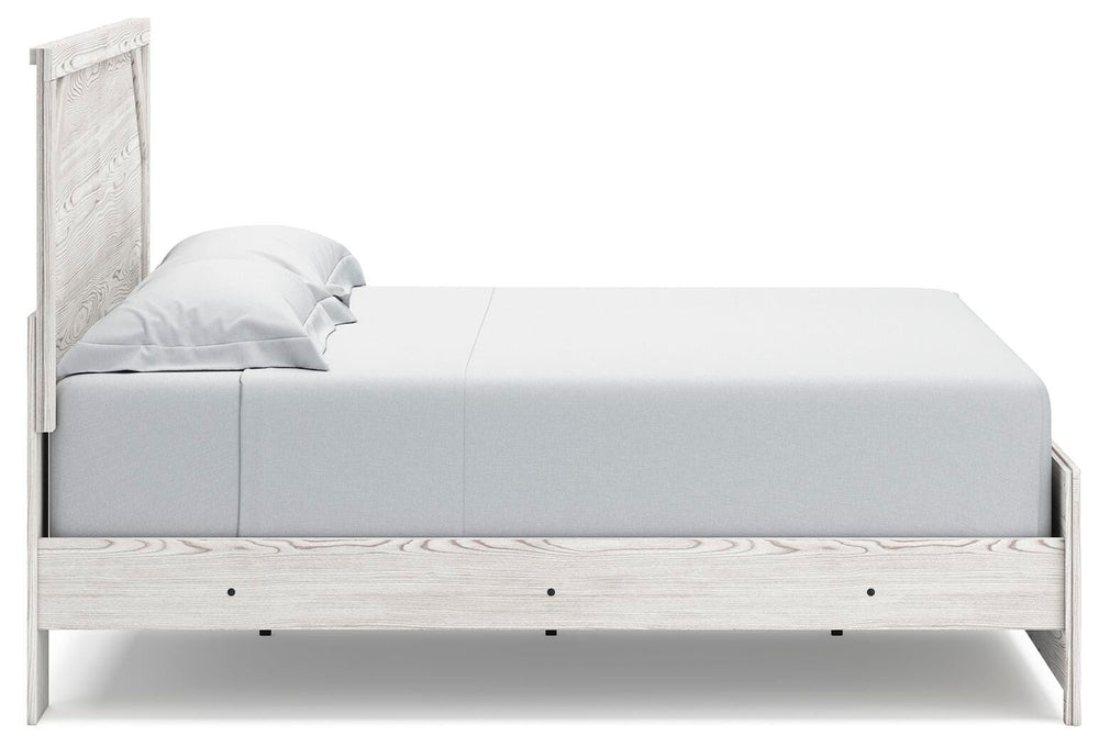Gerridan King Panel Bed, Dresser, Mirror and 2 Nightstands - White/Gray (8)