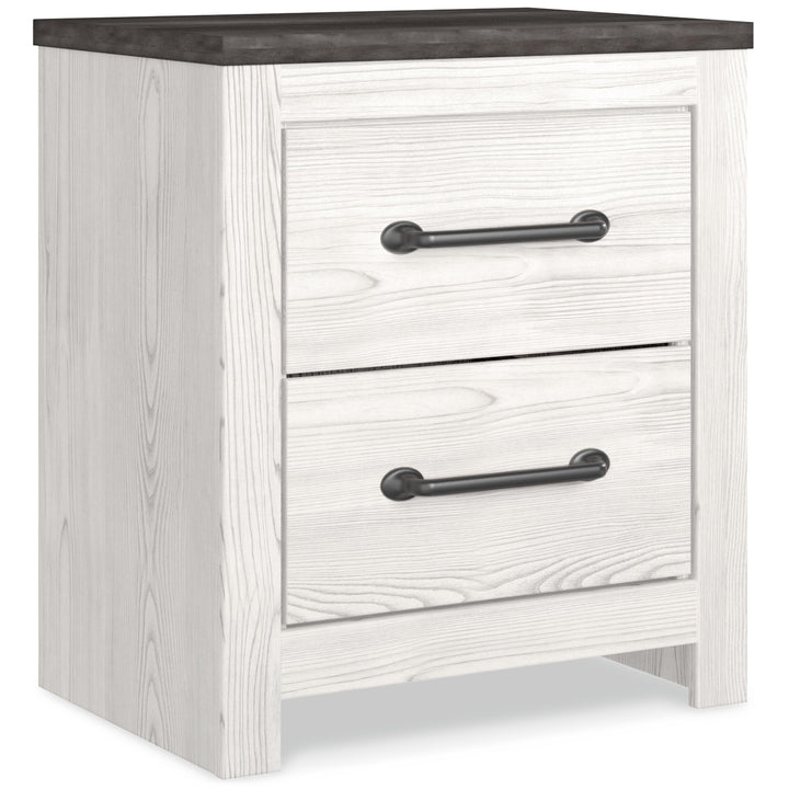Gerridan Full Panel Bed and 2 Nightstands - White/Gray (6)