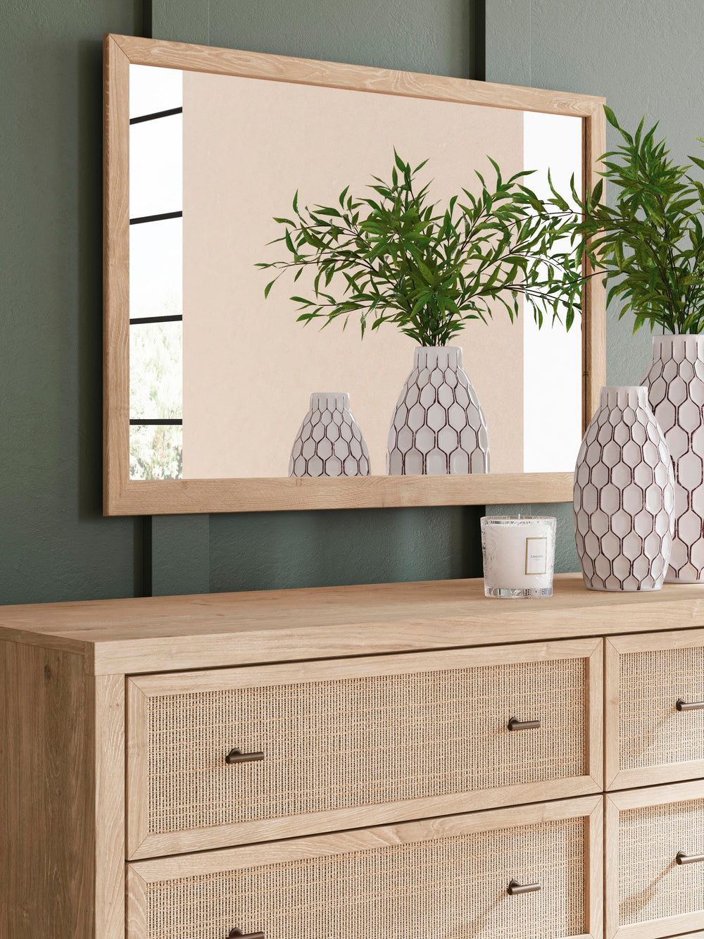 Cielden Dresser and Mirror - Beige (9)