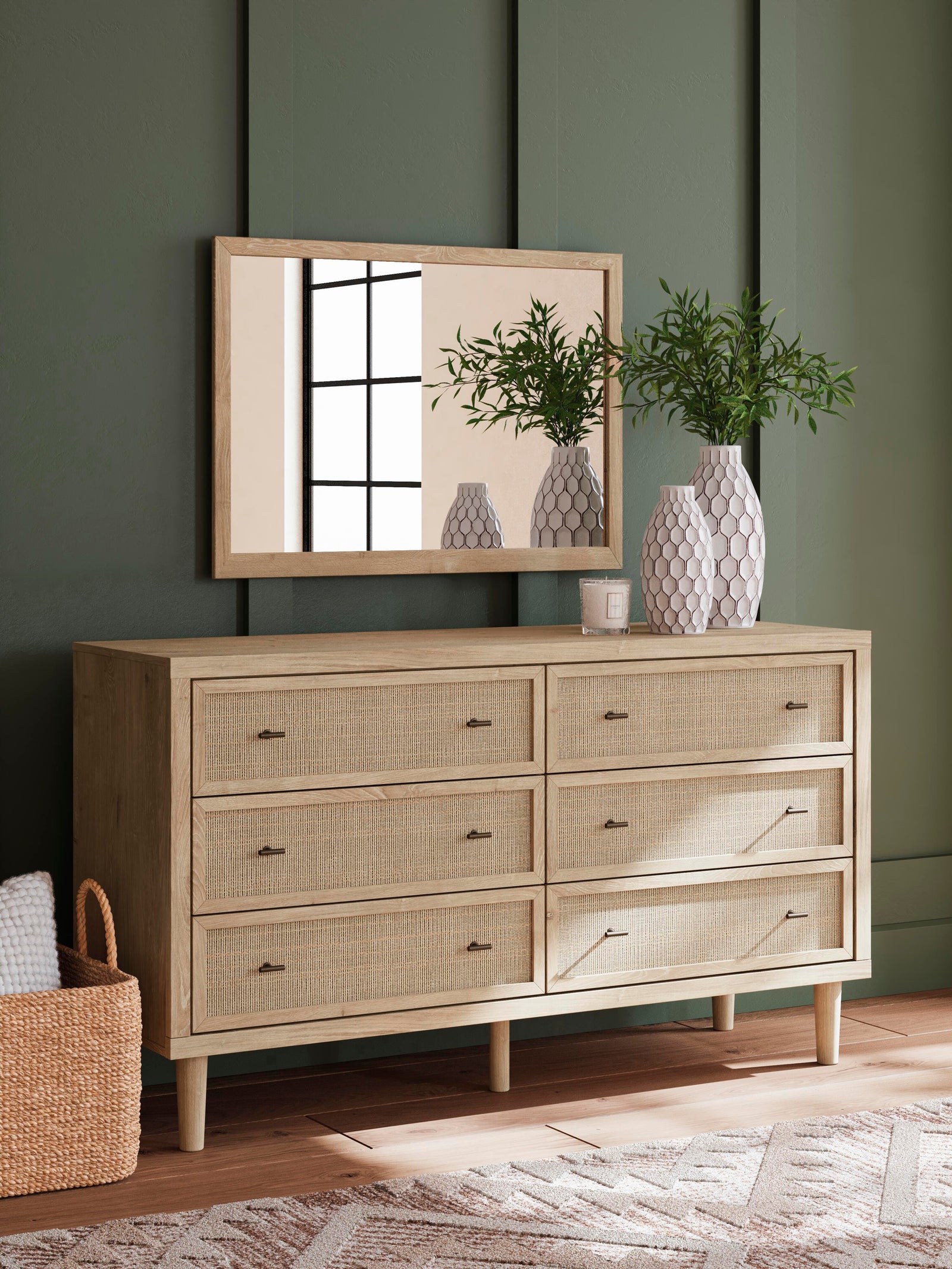 Cielden Dresser and Mirror - Beige (2)