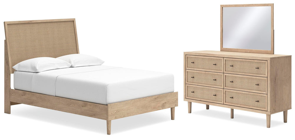 Cielden Full Panel Bed, Dresser and Mirror - Two-tone (1)