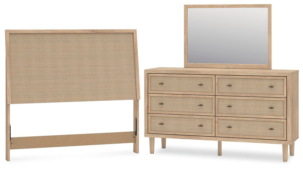 Cielden Full Panel Bed, Dresser and Mirror - Two-tone (1)