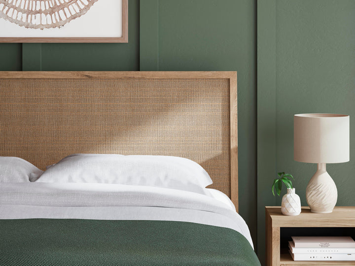 Cielden King Panel Bed - Beige (9)