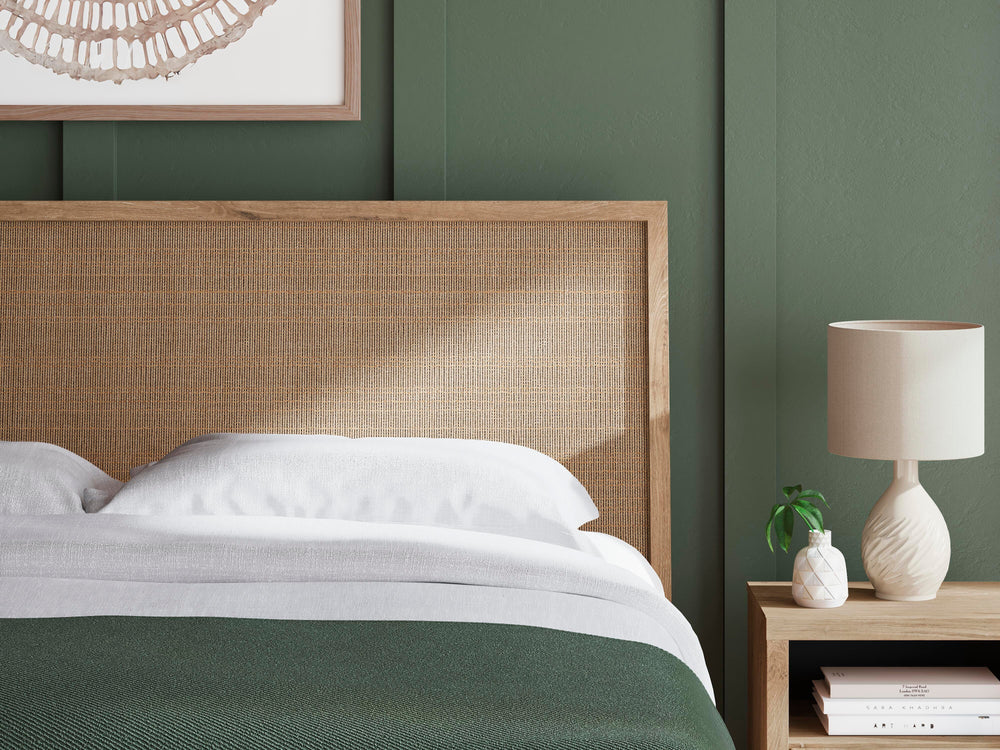 Cielden King Panel Bed - Beige (9)
