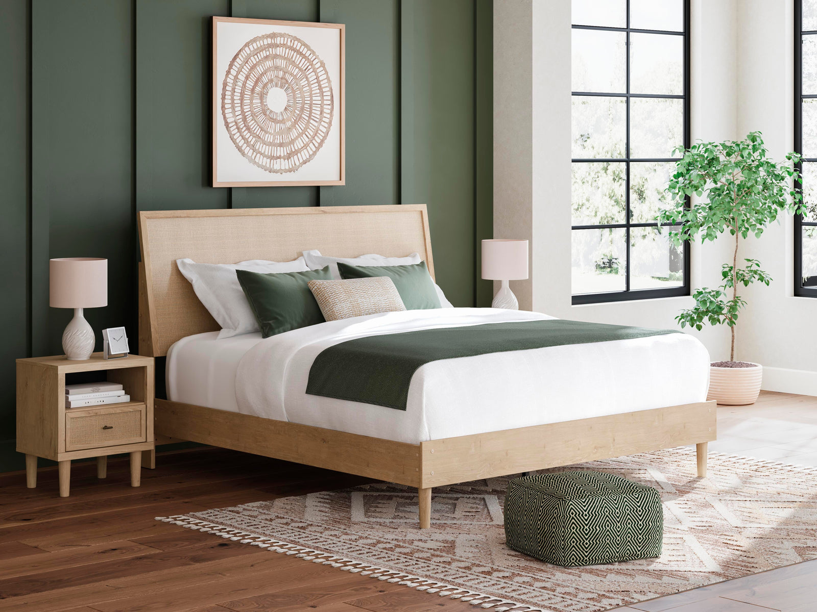 Cielden King Panel Bed - Beige (2)
