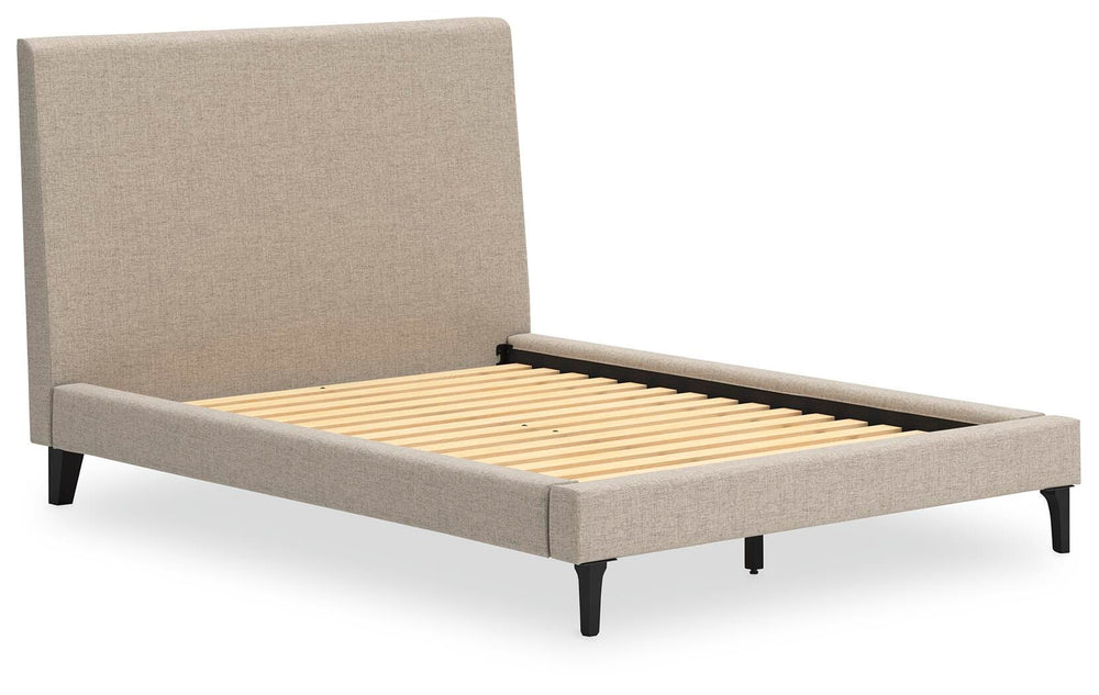 Cielden Full Upholstered Bed with Roll Slats - Gray (3)