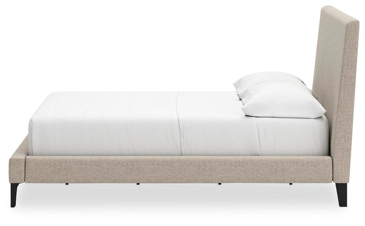 Cielden Full Upholstered Bed with Roll Slats - Gray (7)