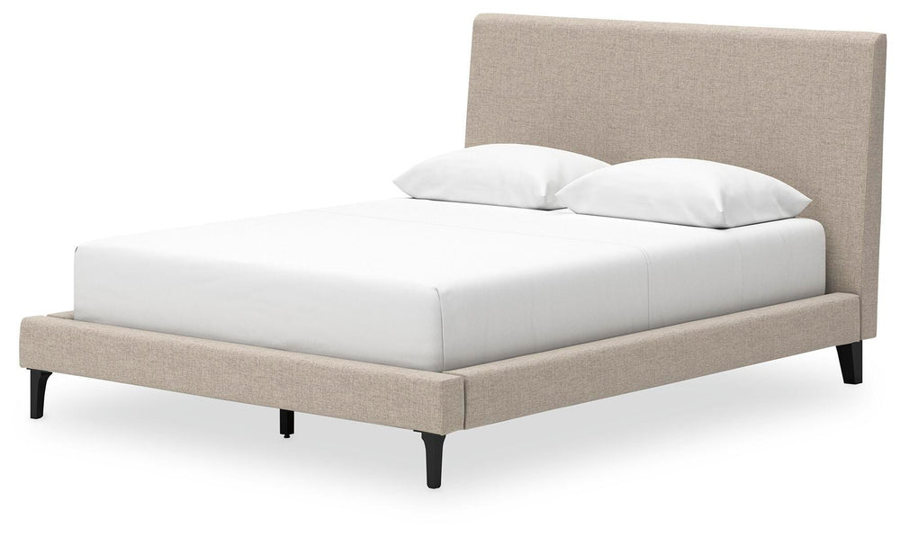 Cielden Queen Upholstered Bed with Roll Slats - Gray (4)
