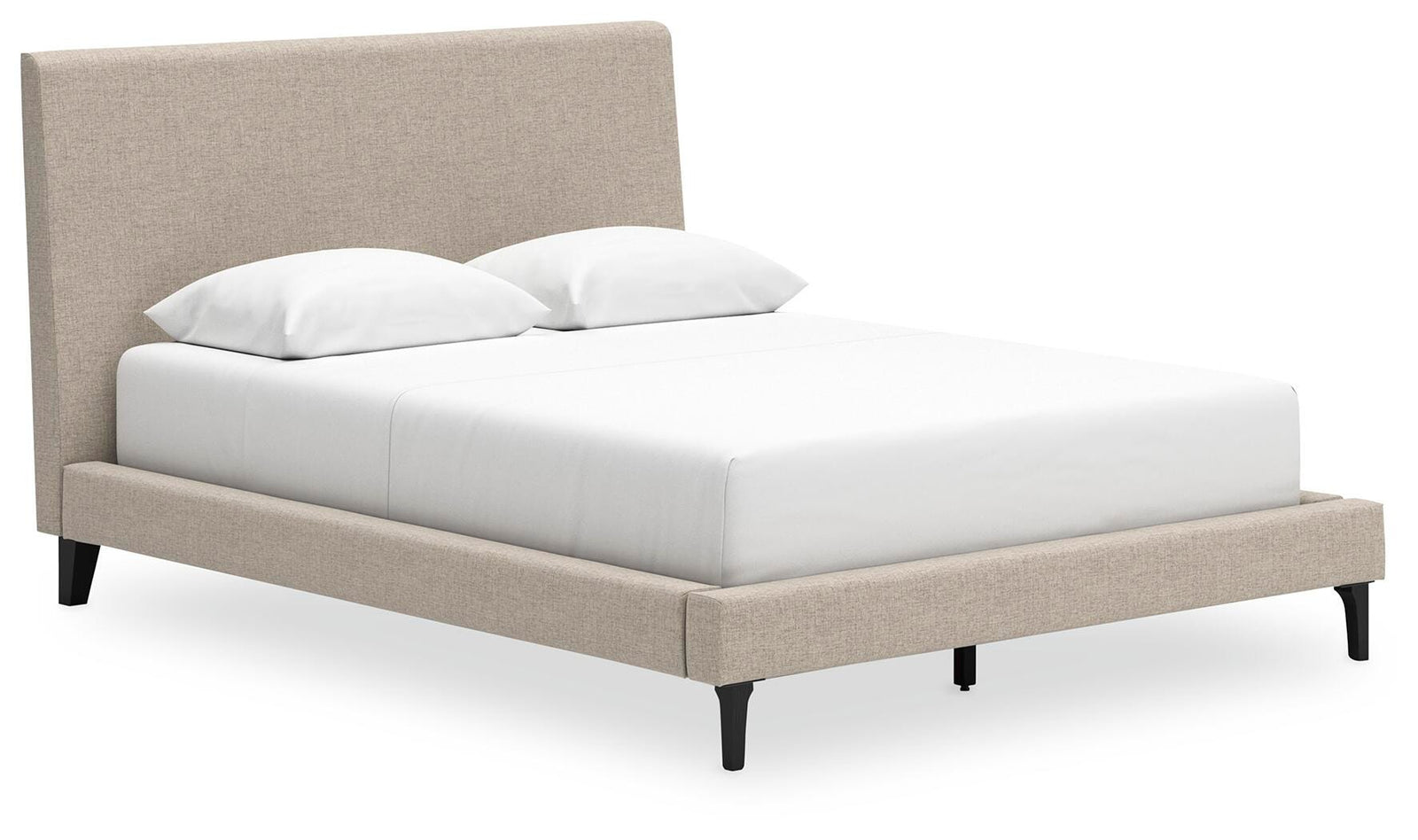 Cielden Queen Upholstered Bed with Roll Slats - Gray (1)