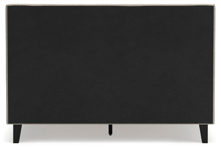 Cielden Queen Upholstered Bed with Roll Slats - Gray (6)
