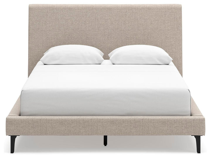 Cielden Queen Upholstered Bed with Roll Slats - Gray (5)
