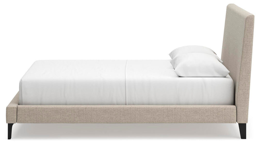 Cielden Queen Upholstered Bed with Roll Slats - Gray (7)
