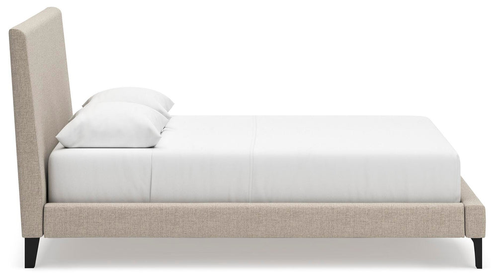 Cielden Queen Upholstered Bed with Roll Slats - Gray (8)
