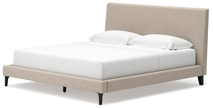 Cielden King Upholstered Bed with Roll Slats - Gray (4)