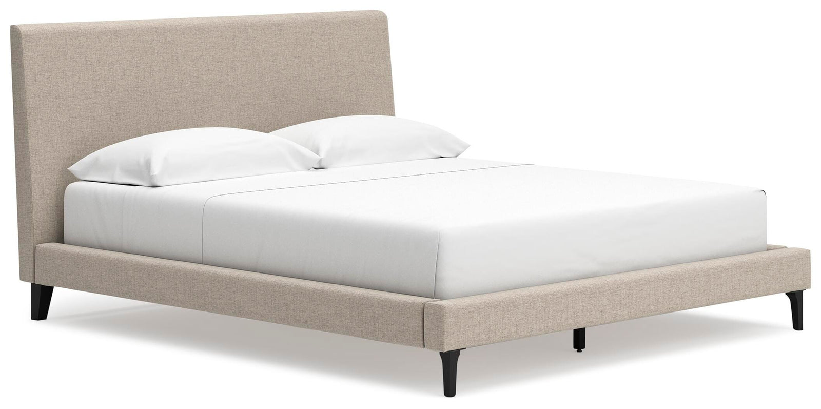 Cielden California King Upholstered Bed with Roll Slats - Gray (1)