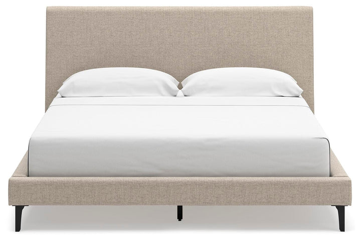 Cielden California King Upholstered Bed with Roll Slats - Gray (5)