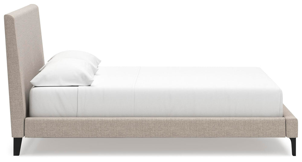 Cielden California King Upholstered Bed with Roll Slats - Gray (8)