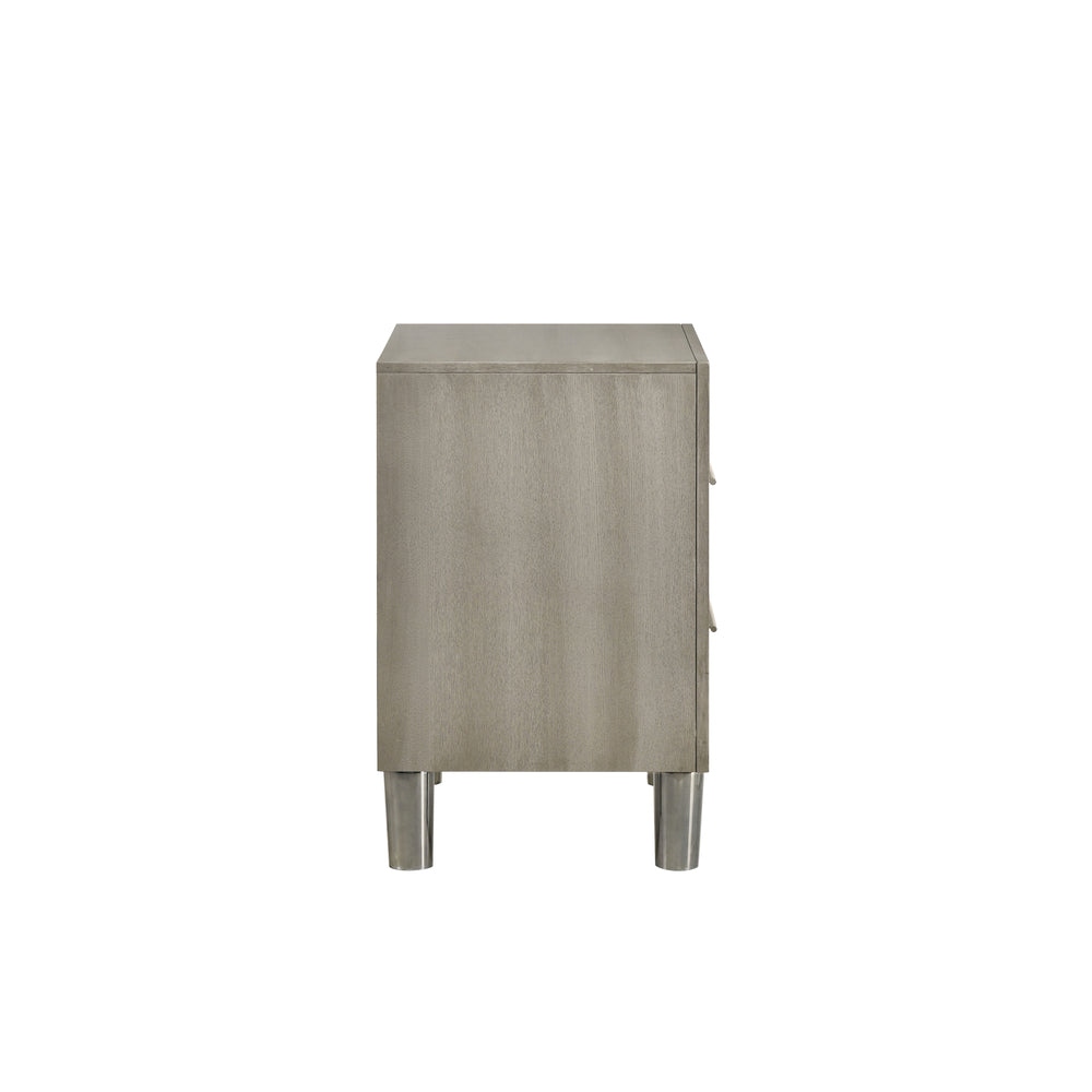 Lennox 2 Drawer Nightstand-Gray