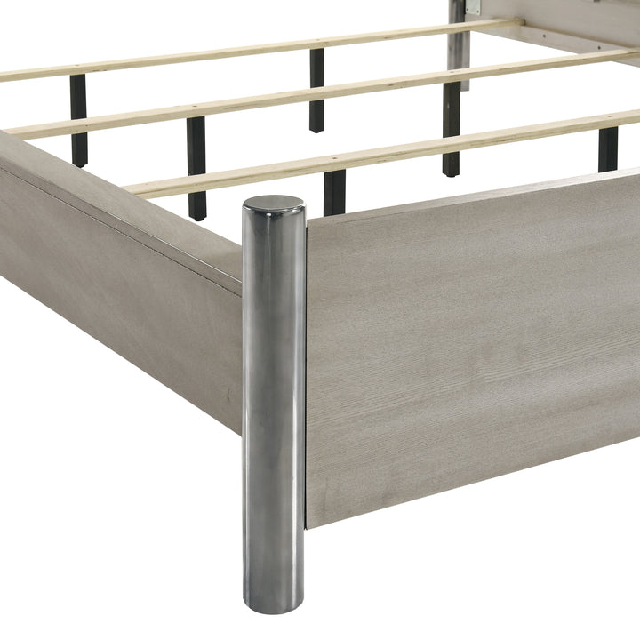 Lennox 6/6-6/0 Ek/wk Headboard, Footboard &amp; Slat Kit-Gray