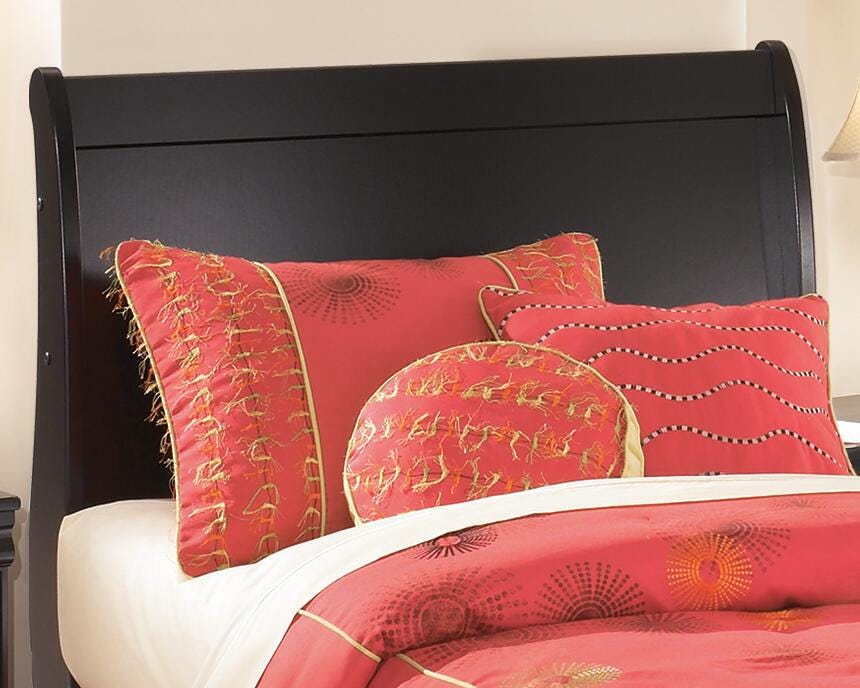 Huey Vineyard Twin Sleigh Headboard - Black (1)