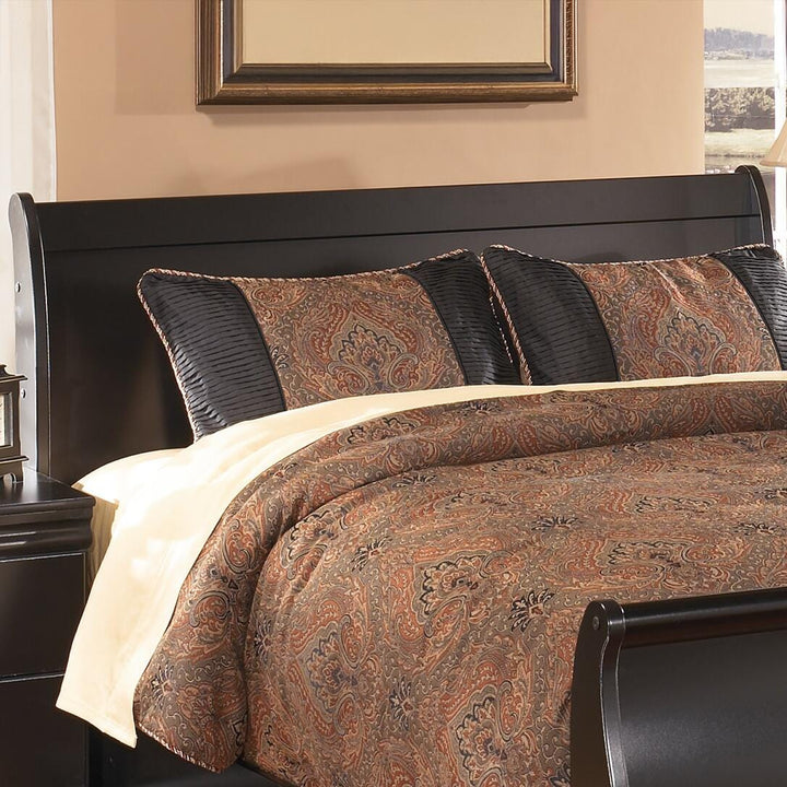 Huey Vineyard Queen Sleigh Headboard - Black (3)