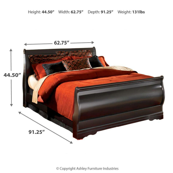 Huey Vineyard Queen Sleigh Bed - Black (4)