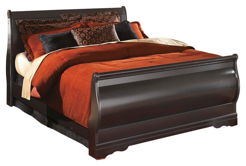 Huey Vineyard Queen Sleigh Bed with Dresser and Mirror - Black (3)