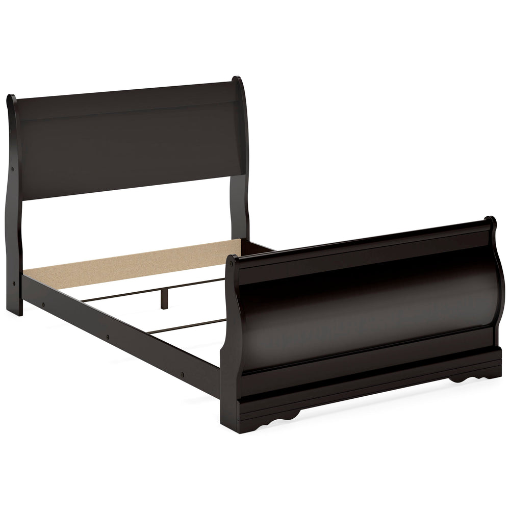 Huey Vineyard Full Sleigh Bed and Dresser - Black (3)