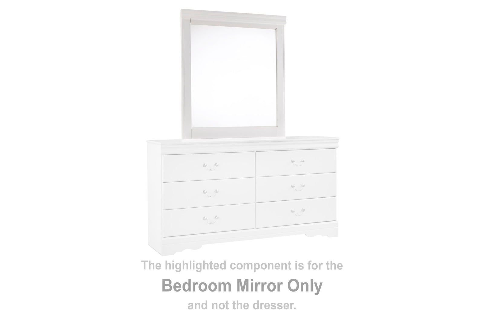 Anarasia Bedroom Mirror - White (2)