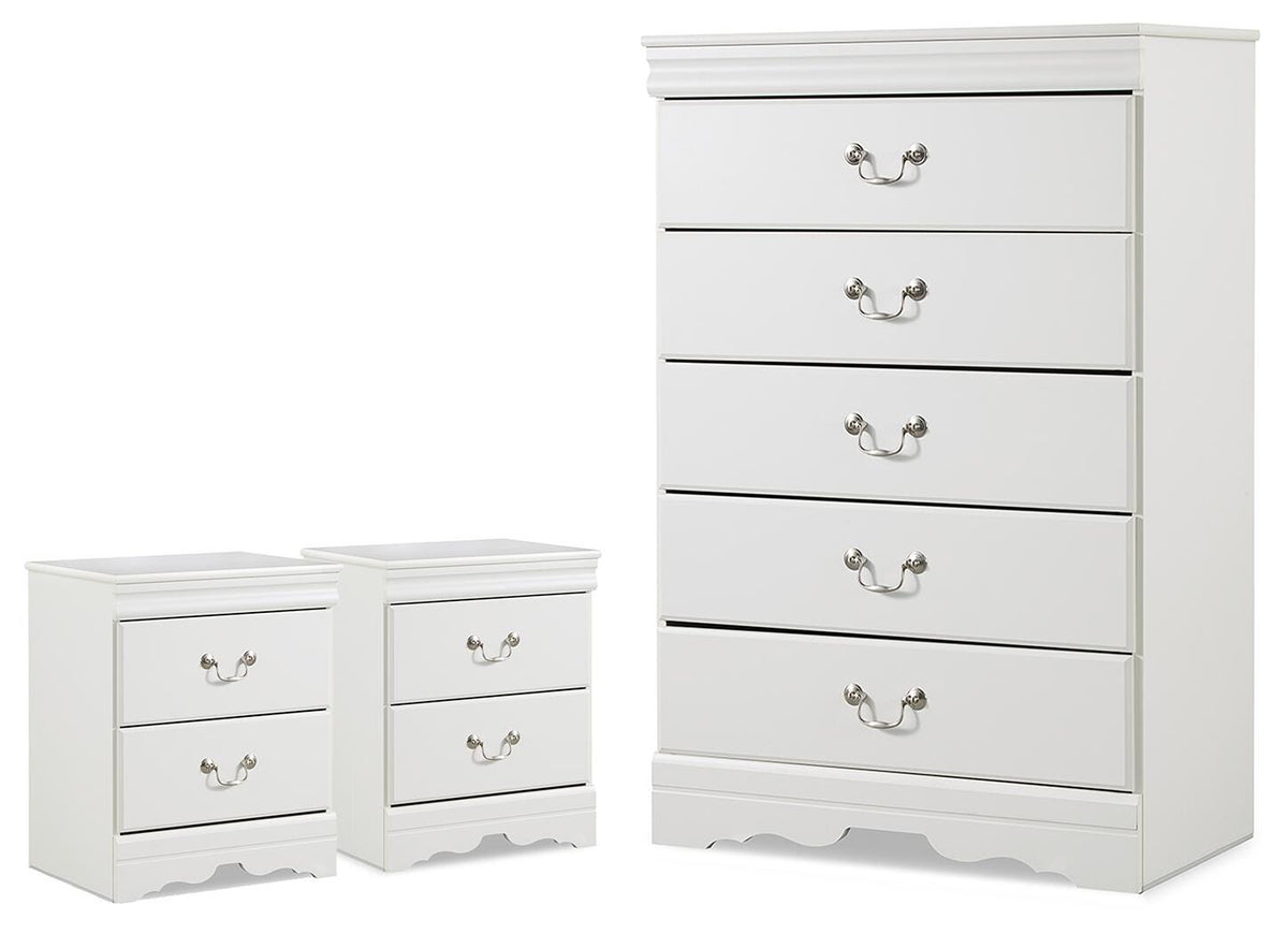 Anarasia Chest and 2 Nightstands (1)