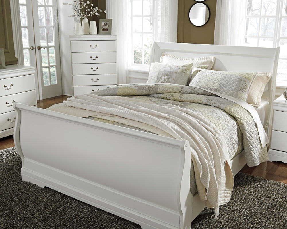 Anarasia Queen Sleigh Bed - White (3)