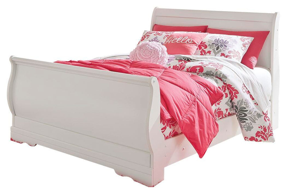 Anarasia Full Sleigh Bed, Chest and Nightstand - White (3)