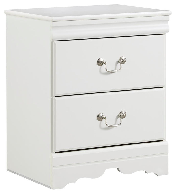 Anarasia Full Sleigh Bed with Dresser, Mirror and Nightstand - White (4)