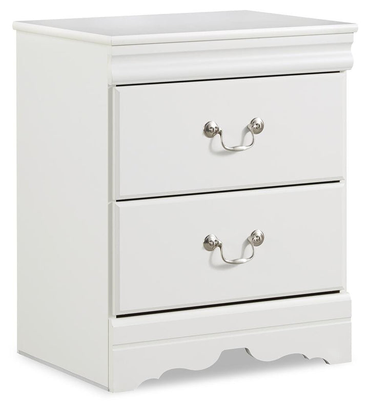 Anarasia Queen Sleigh Bed with Chest of Drawers and Nightstand - White (5)