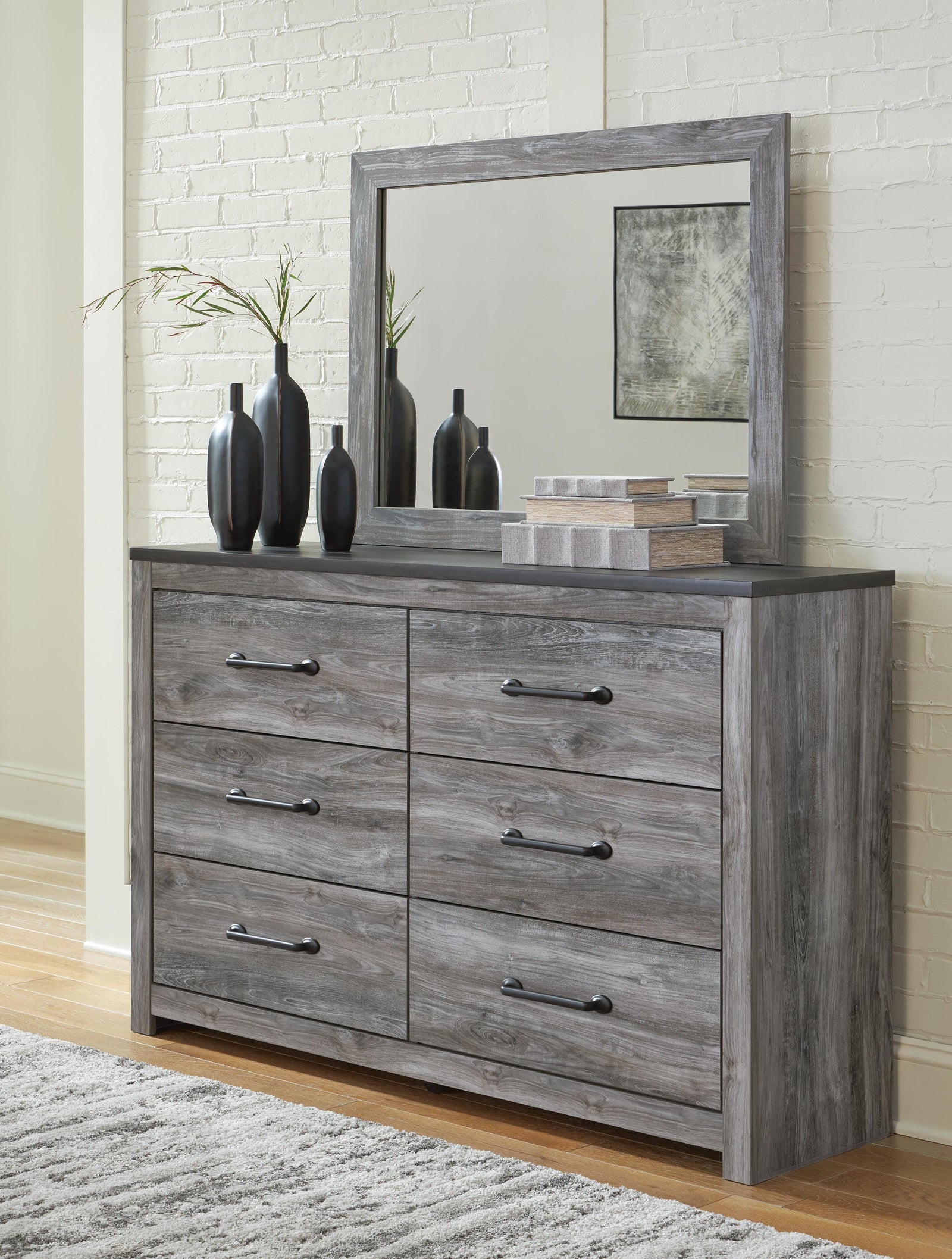 Bronyan Dresser and Mirror - Dark Gray (2)