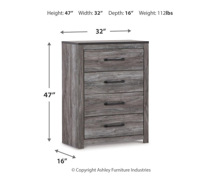 Bronyan Queen Panel Bed, Dresser, Mirror, Chest and 2 Nightstands - Dark Gray (8)