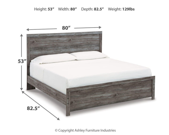 Bronyan King Panel Bed, Dresser and Mirror - Dark Gray (8)