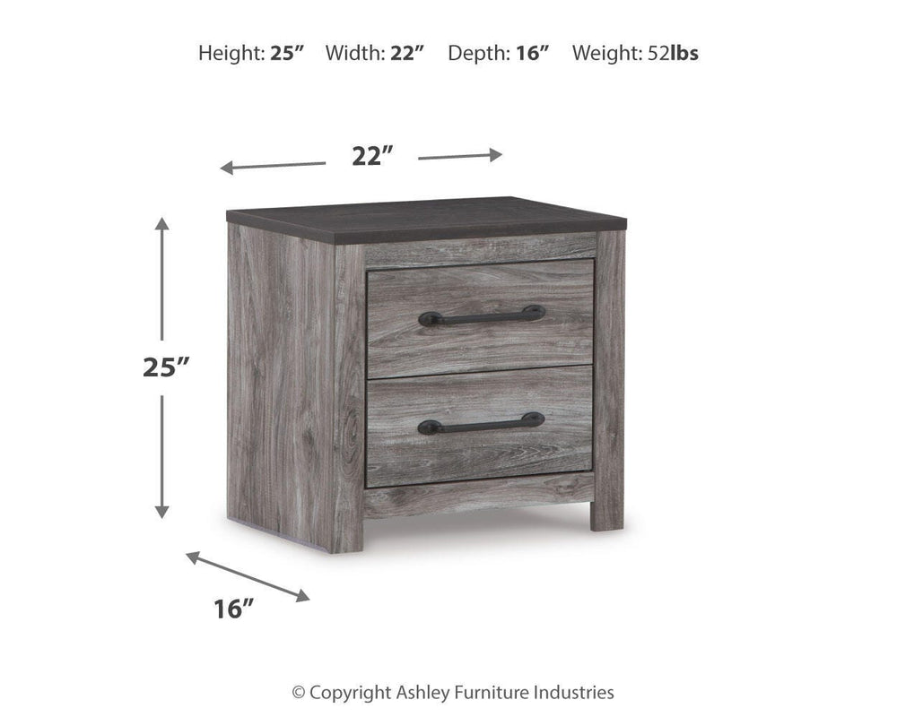 Bronyan Queen Panel Bed, Dresser, Mirror, Chest and 2 Nightstands - Dark Gray (17)
