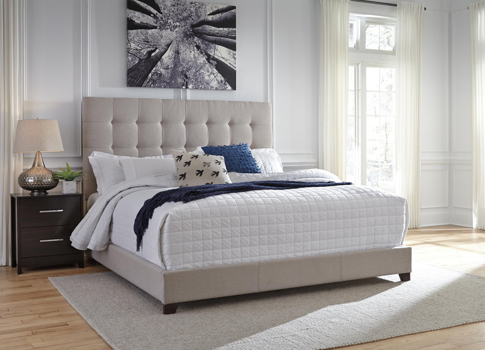 Dolante King Upholstered Bed - Beige (4)