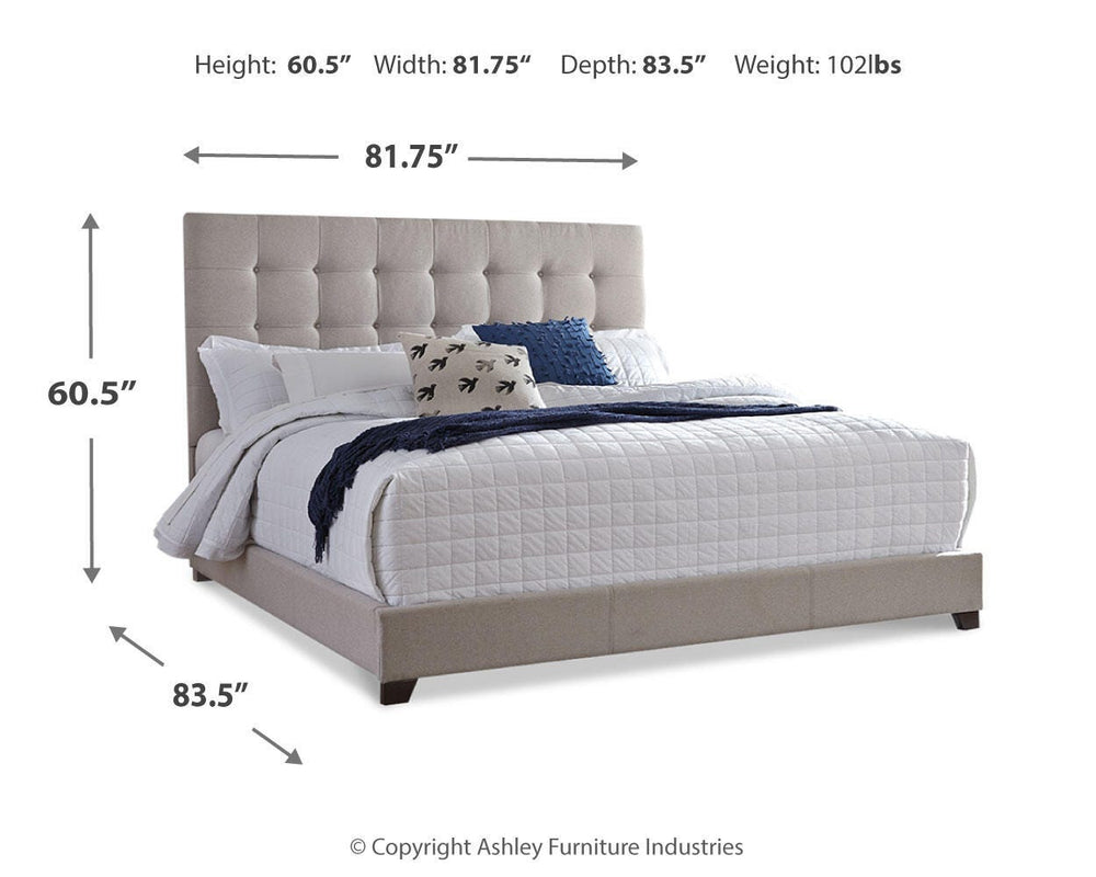 Dolante King Upholstered Bed - Beige (9)