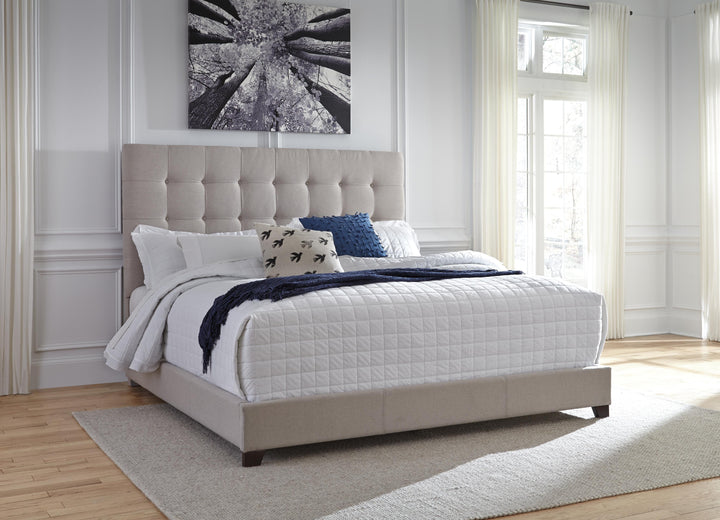 Dolante King Upholstered Bed - Beige (3)