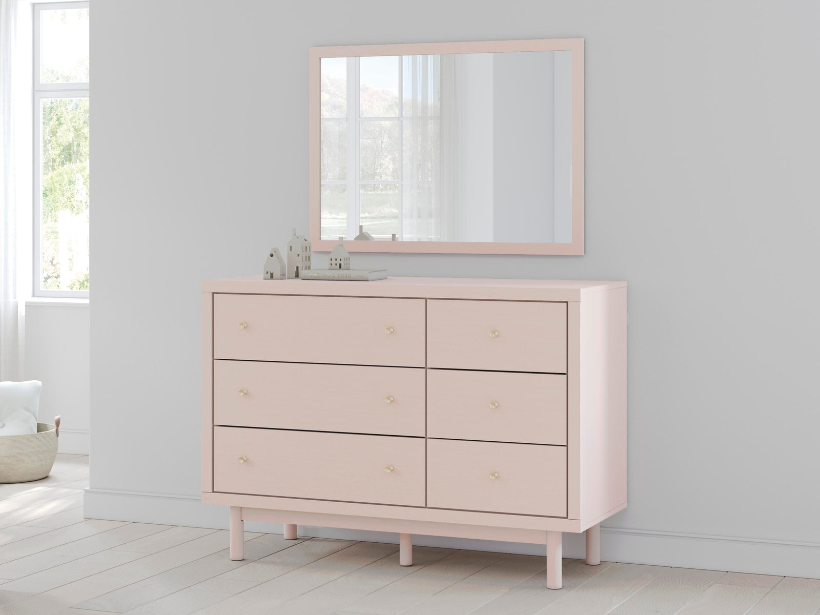Wistenpine Dresser and Mirror - Pink (2)
